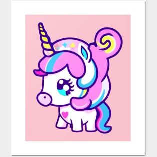 A CUTE KAWAI Unicorn Posters and Art